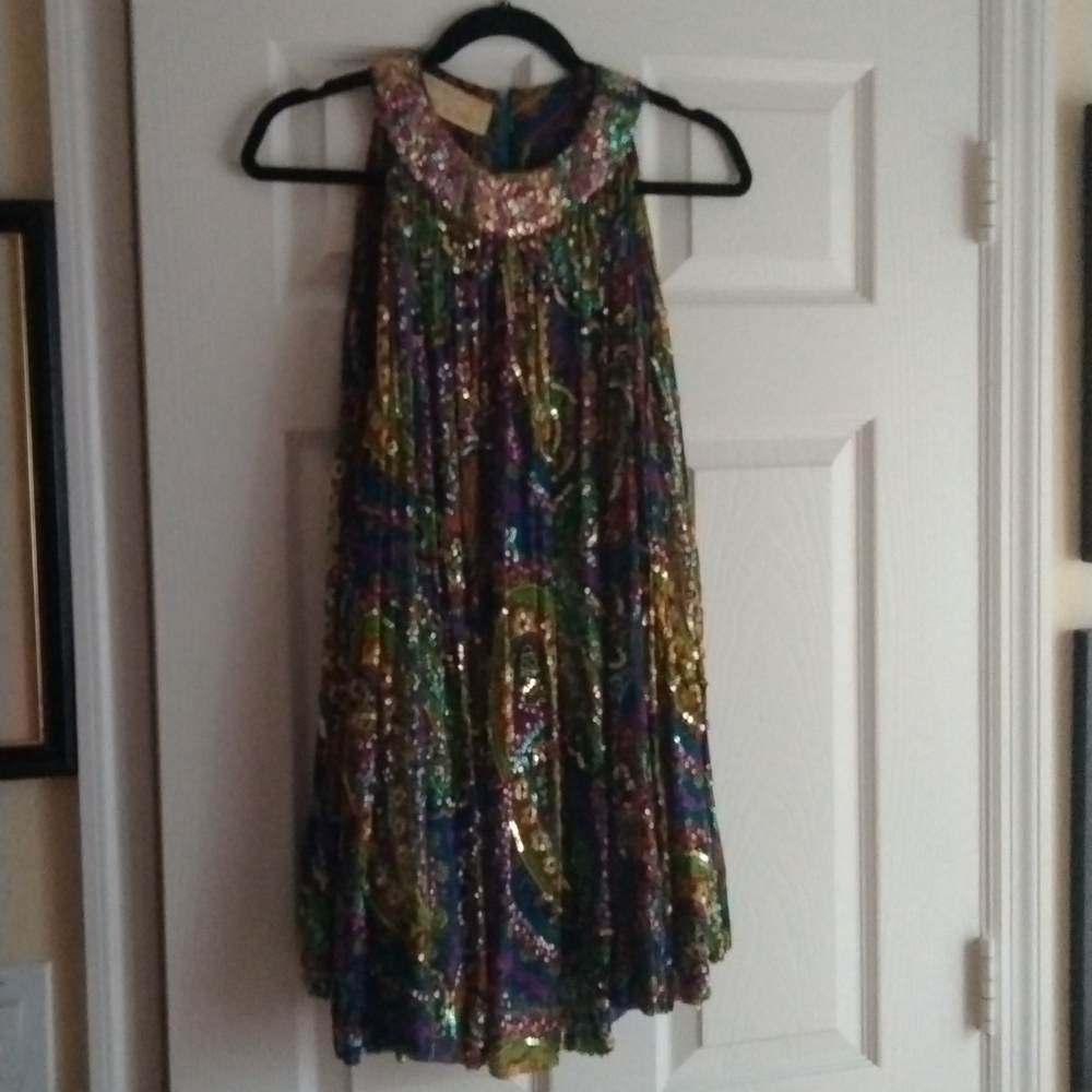Marie McCarthy for Larry Aldrich 1960's mini dress. Great color and condition.